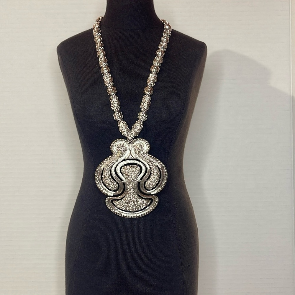 Vintage Monet runway door knocker necklace